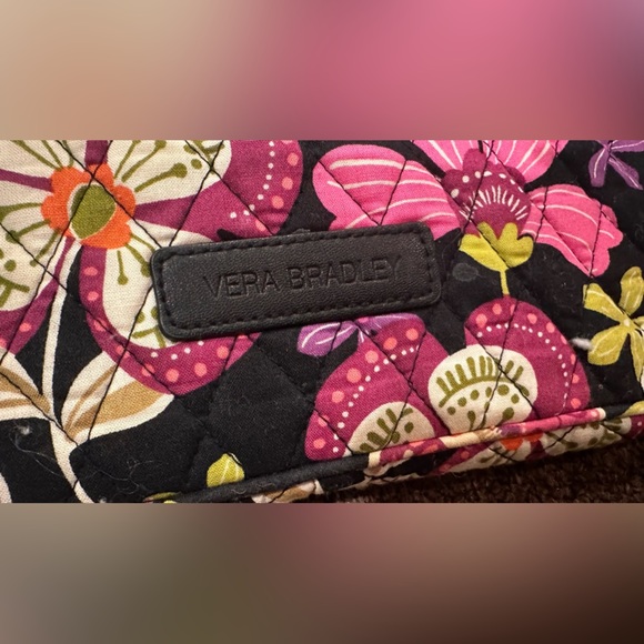 Vera Bradley Pirouette Pink Colorful Floral Print Laptop Bag School Backpack - Picture 3 of 5